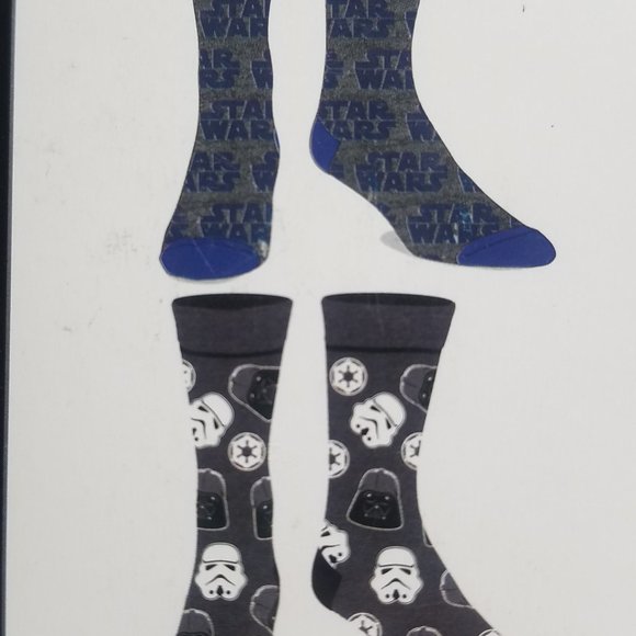 disney  star wars mens casual crew socks 6 pack - Picture 2 of 6